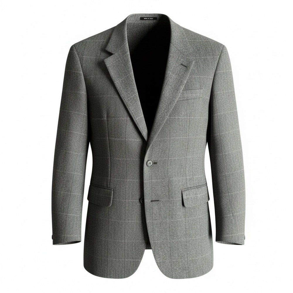 Lauren Ralph Lauren Lambs Wool Herringbone Sports Jacket Blazer Blue Plaid 42R